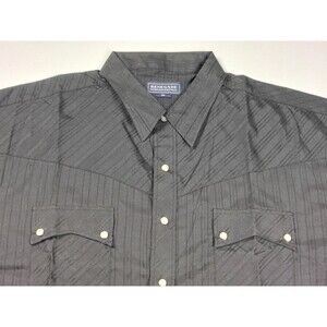 Renegade Shirt Mens XXL Western Pearl Snap Short Sleeve Button Up Musician